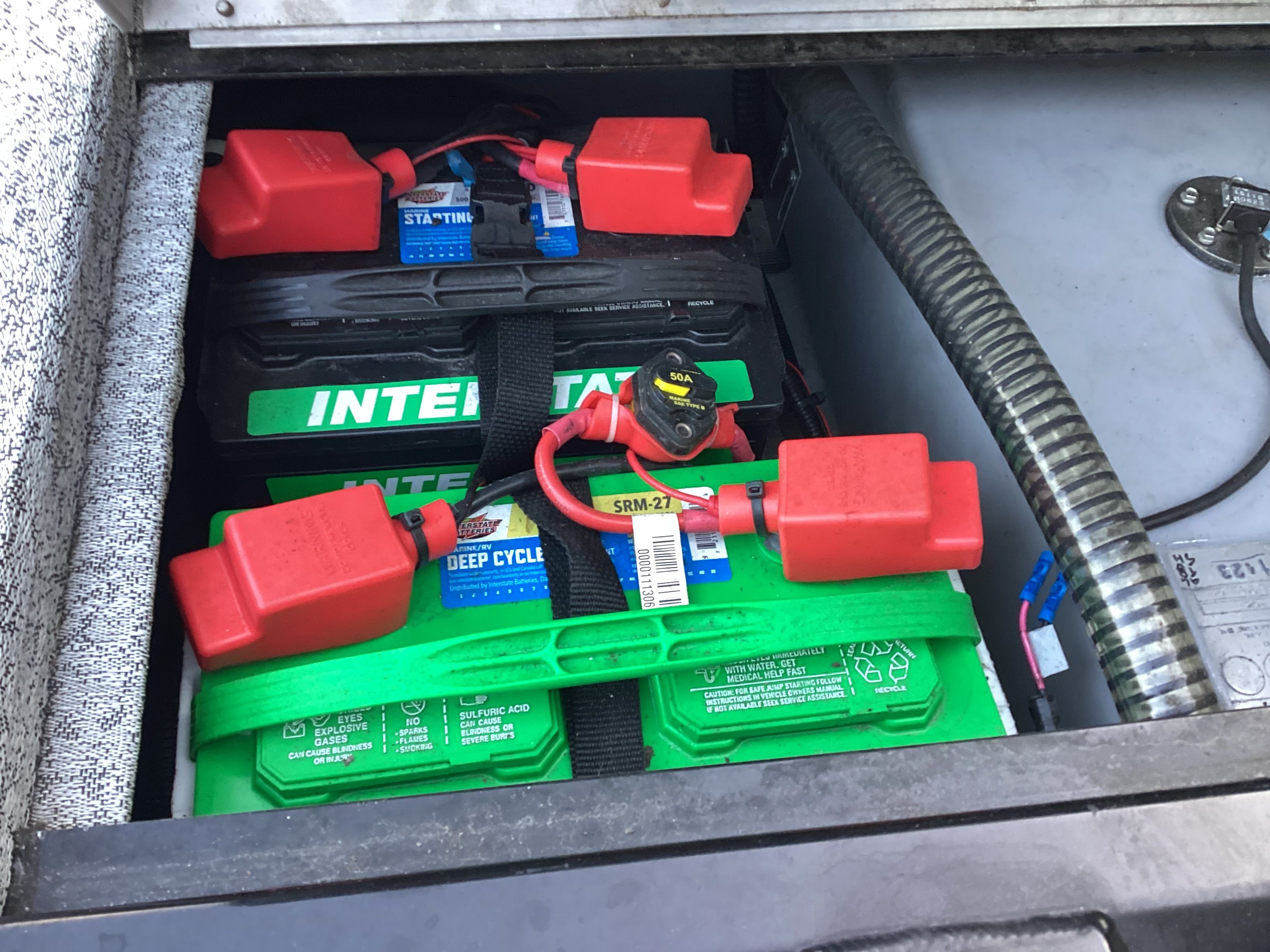 Batteries in Tracker PRO 2023 boat.