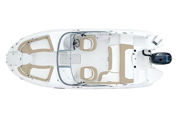Manufacturer Provided Image: 2018 Stingray 214 LR boat interior layout, top view.
