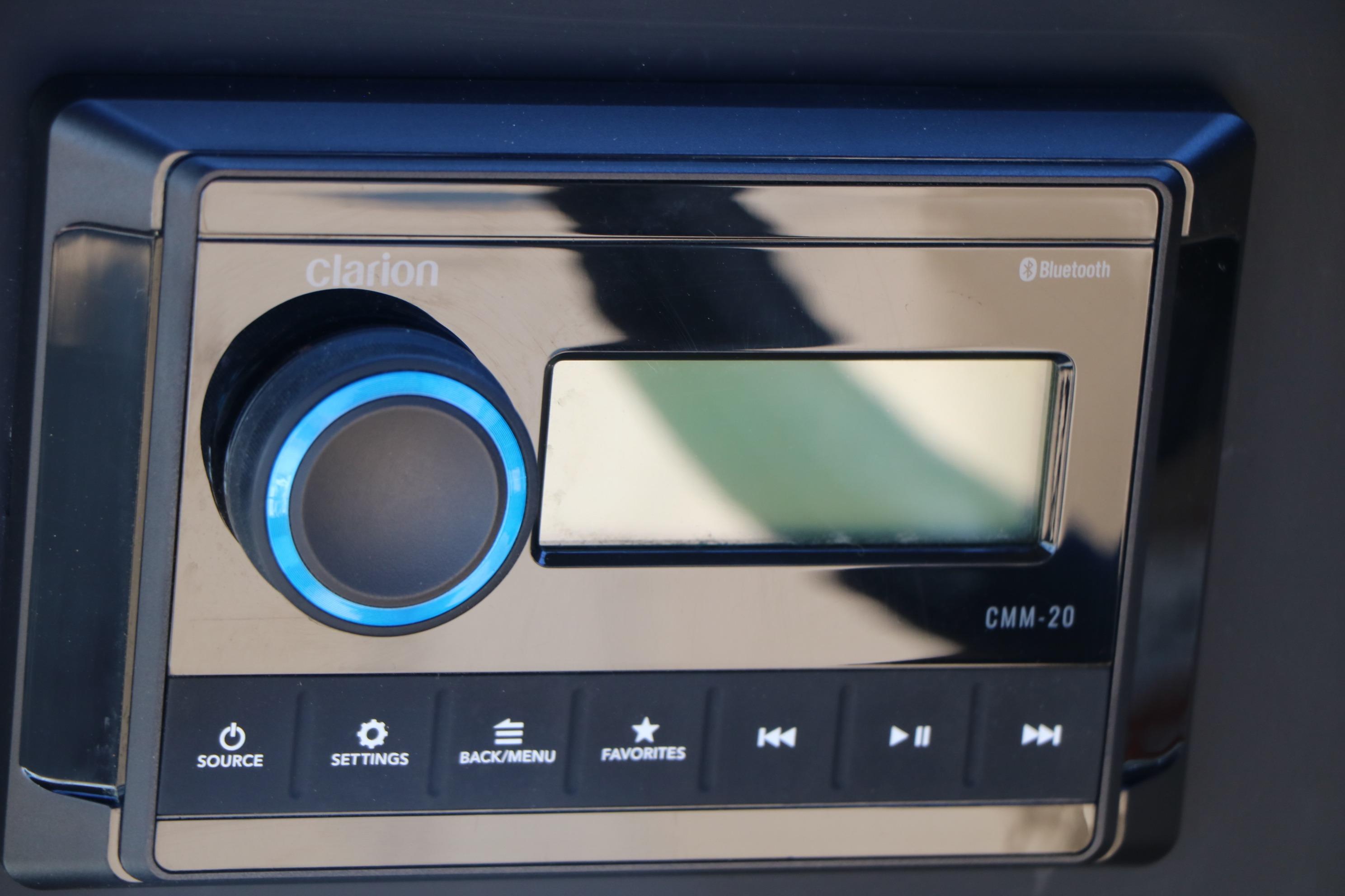 Clarion CMM-20 Bluetooth stereo system in 2026 Evotti 525 QL Tri-Toon.