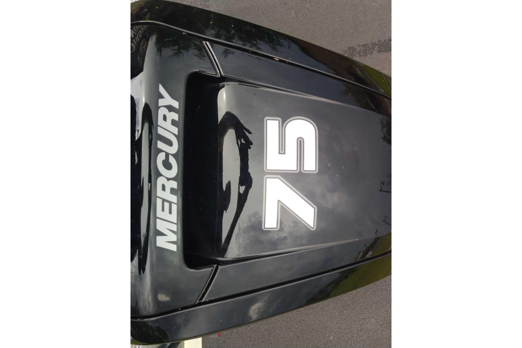Mercury 75 horsepower engine on a 2026 Sun Tracker Bass Buggy 18 DLX boat.