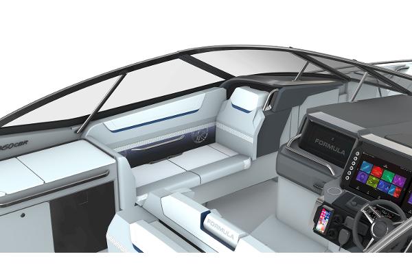 Manufacturer Provided Image: 2026 Formula 360 Crossover Bowrider I/O interior with modern dashboard and seating.