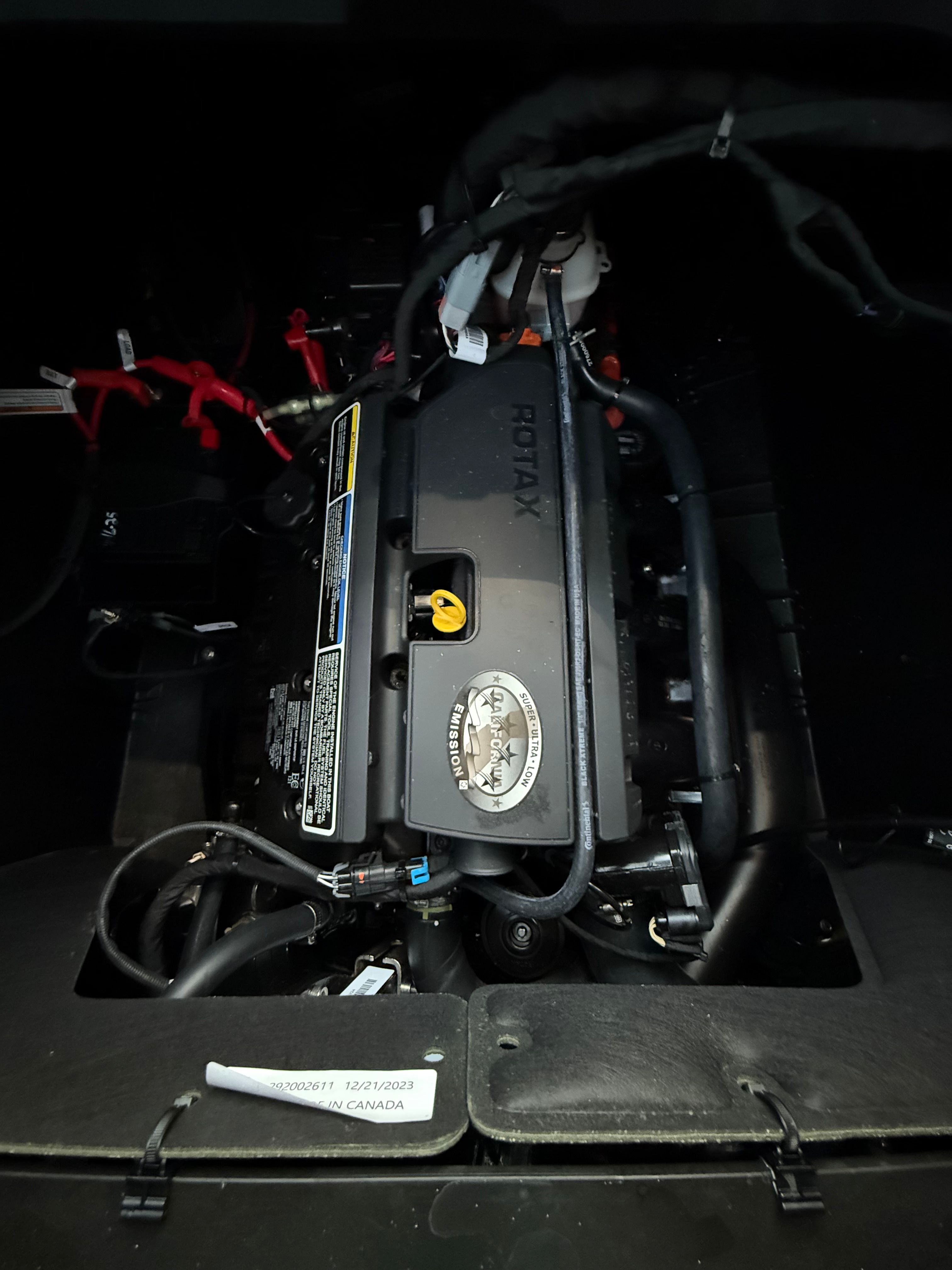 Engine compartment of a 2025 Sea-Doo Switch Cruise Limited 21.