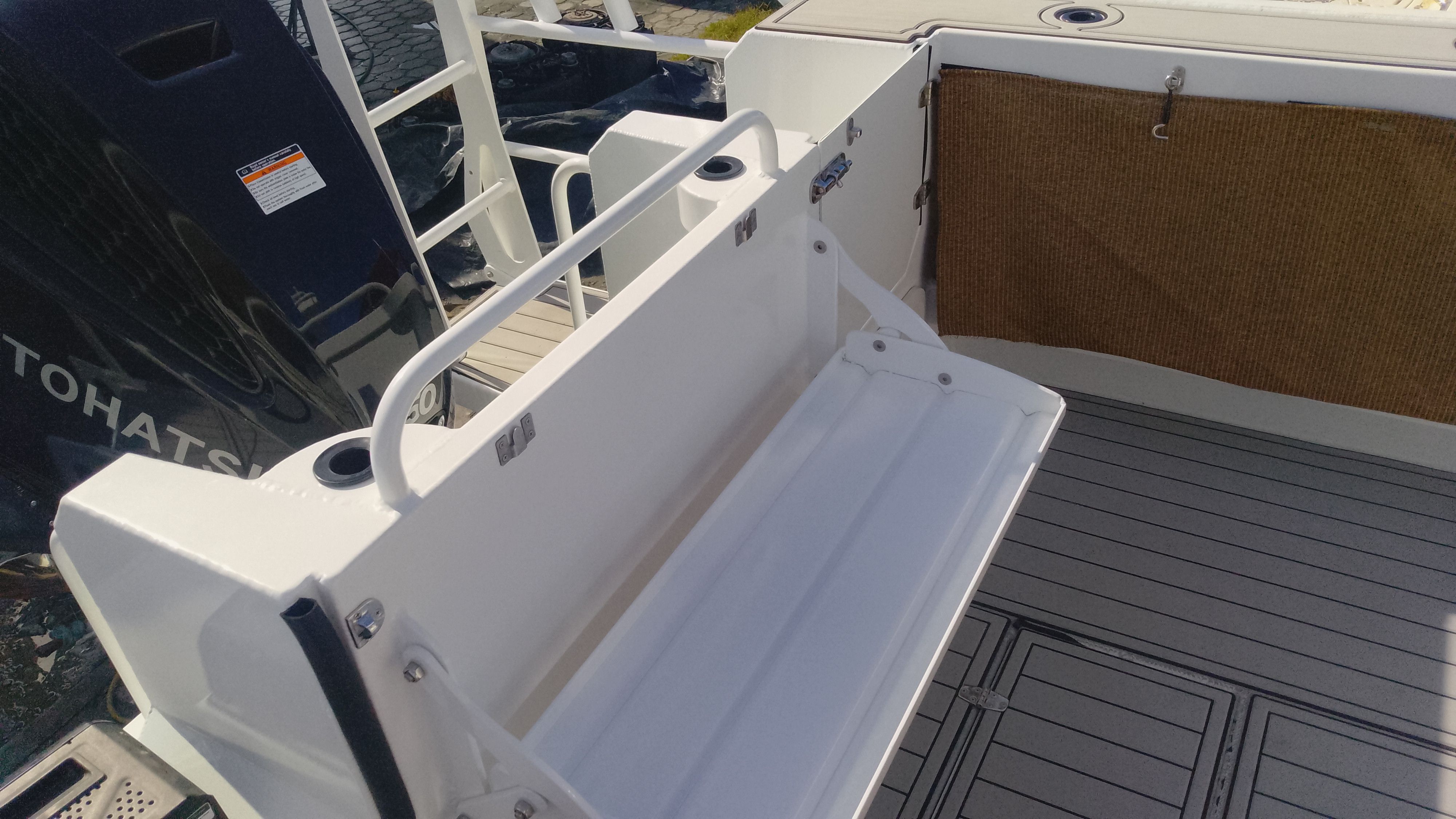 Gospel Boat 7.5M 2024 with foldable seat and Tohatsu motor.