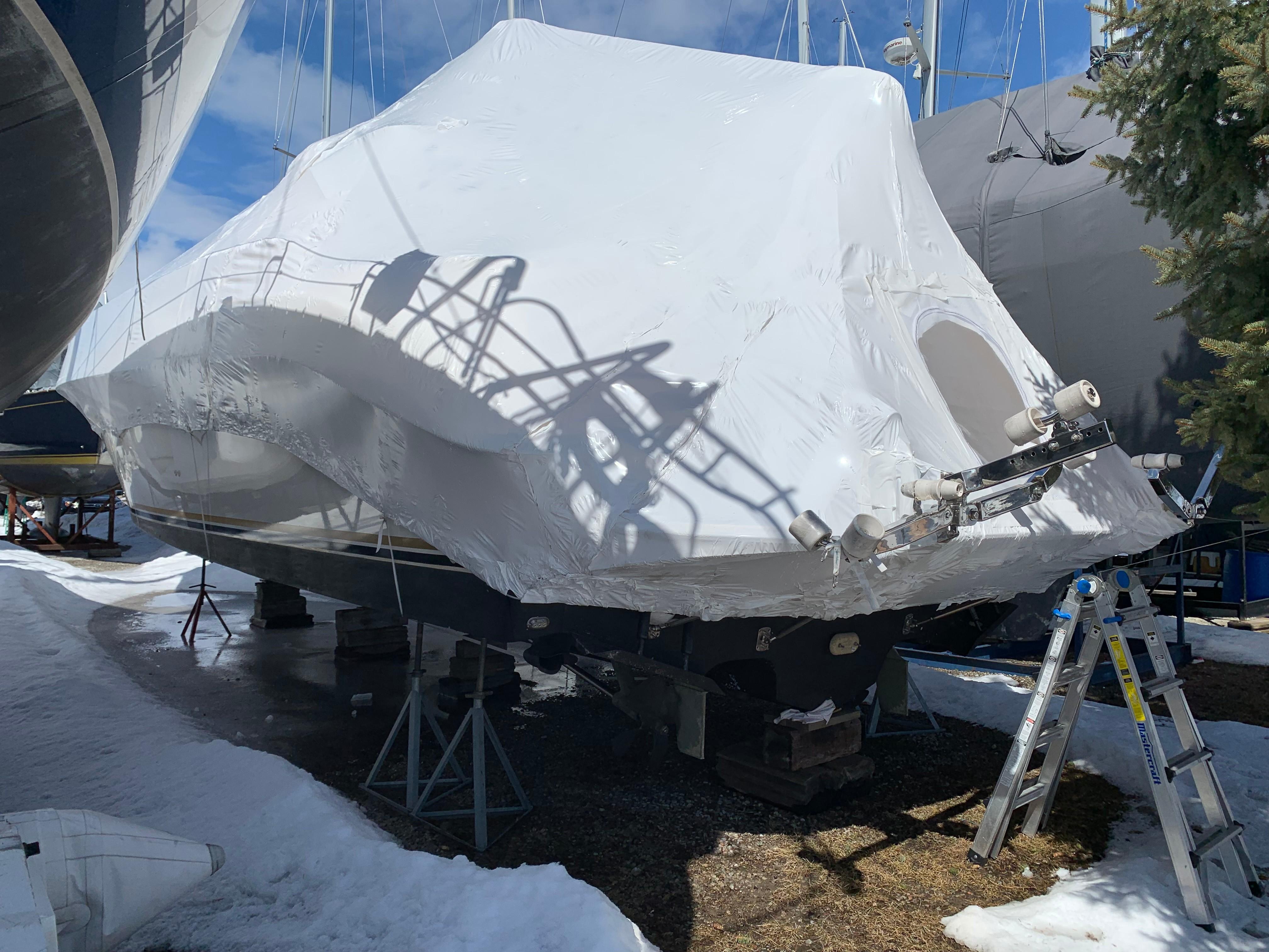 Shrink Wrapped Mirror Hull Sides