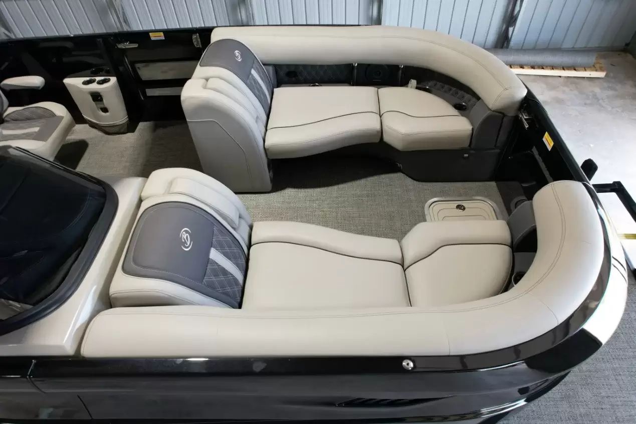 Interior of 2024 Barletta LEGGERA R26UCA with luxurious seating.