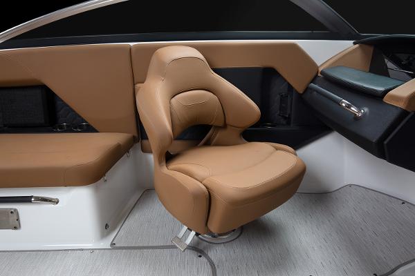 Manufacturer Provided Image: 2025 Four Winns H4 boat interior with luxurious tan seating and modern design.