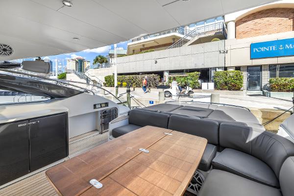 2013 Princess V57 luxury yacht docked with modern interior.