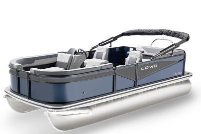 2026 Lowe LS 190 pontoon boat with sleek design and spacious seating.