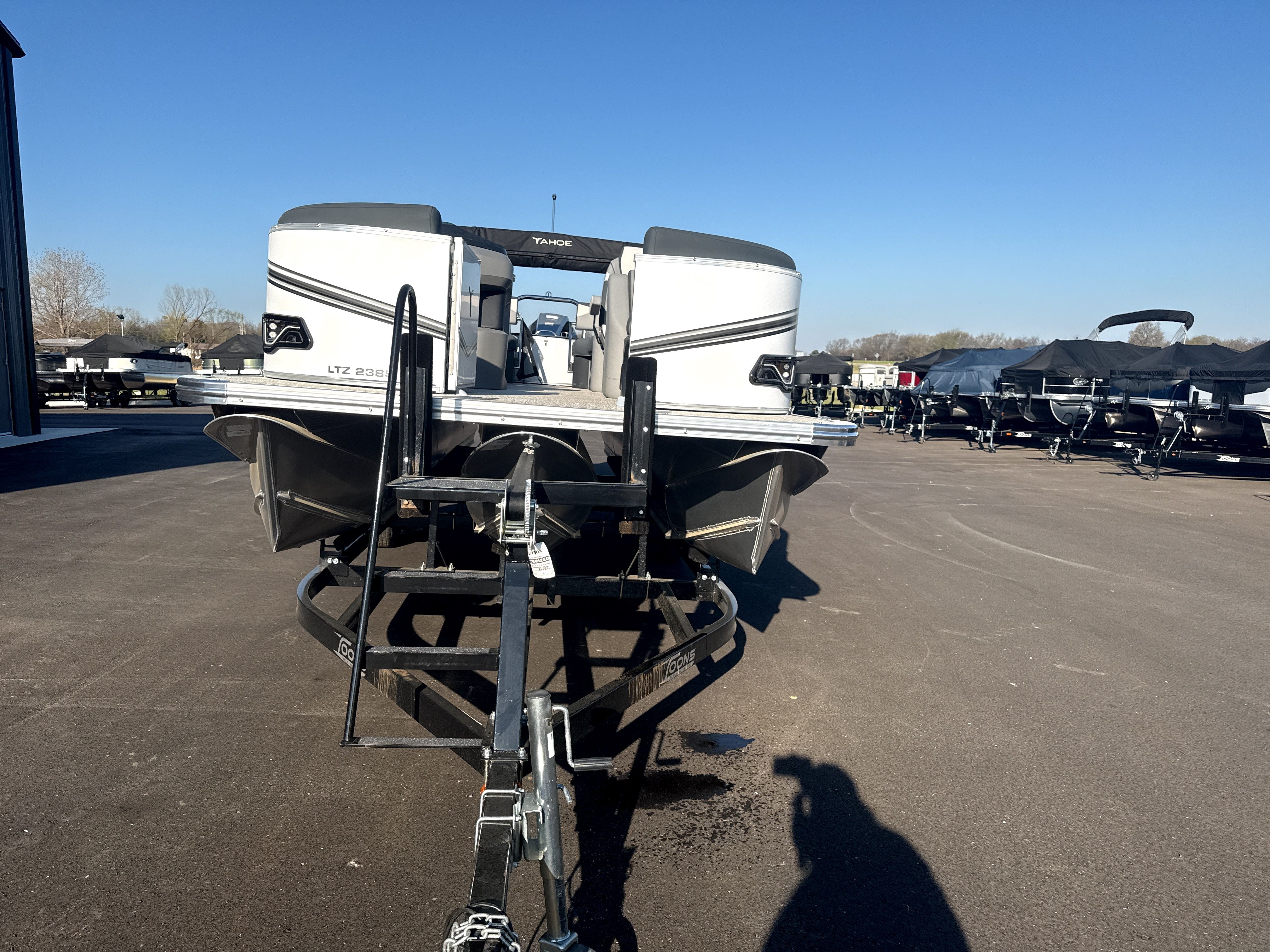 2026 Tahoe LTZ Quad Lounge Shift on trailer outdoors.