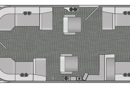 2026 Bentley Pontoons Legacy 243 Navigator Ext floor plan with spacious seating layout.