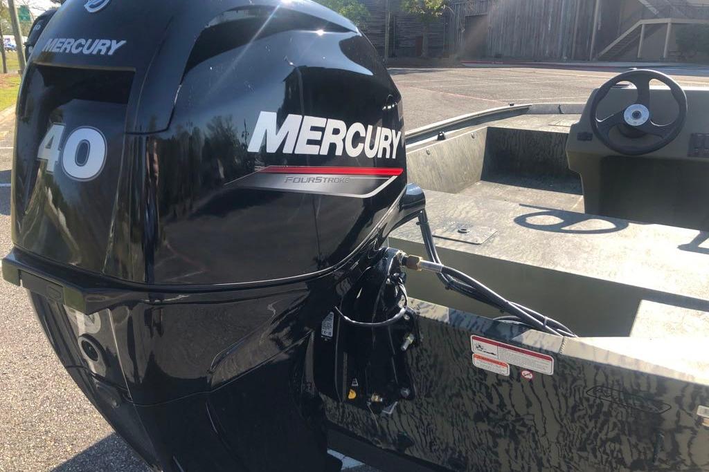 2026 Tracker Grizzly 1648 SC boat with Mercury 40 horsepower engine.