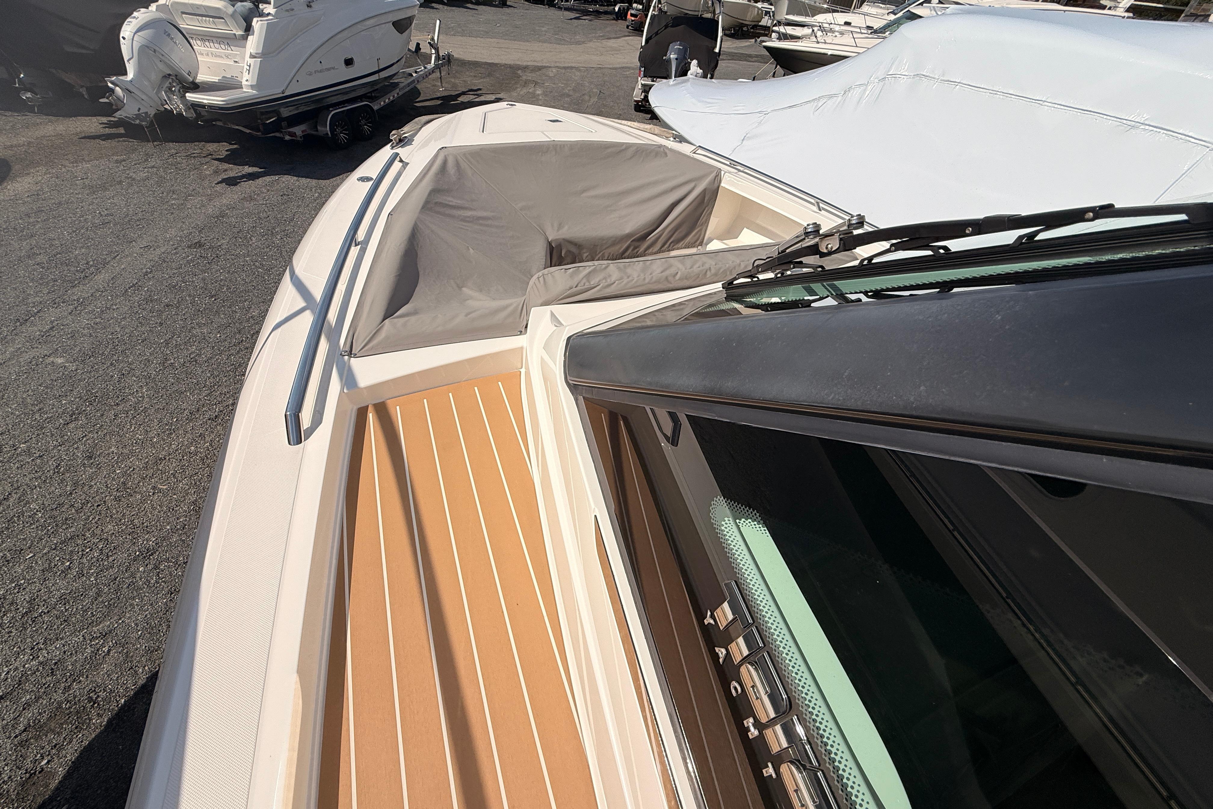 2024 Tiara Yachts 34 LS boat deck with sleek design and modern features.