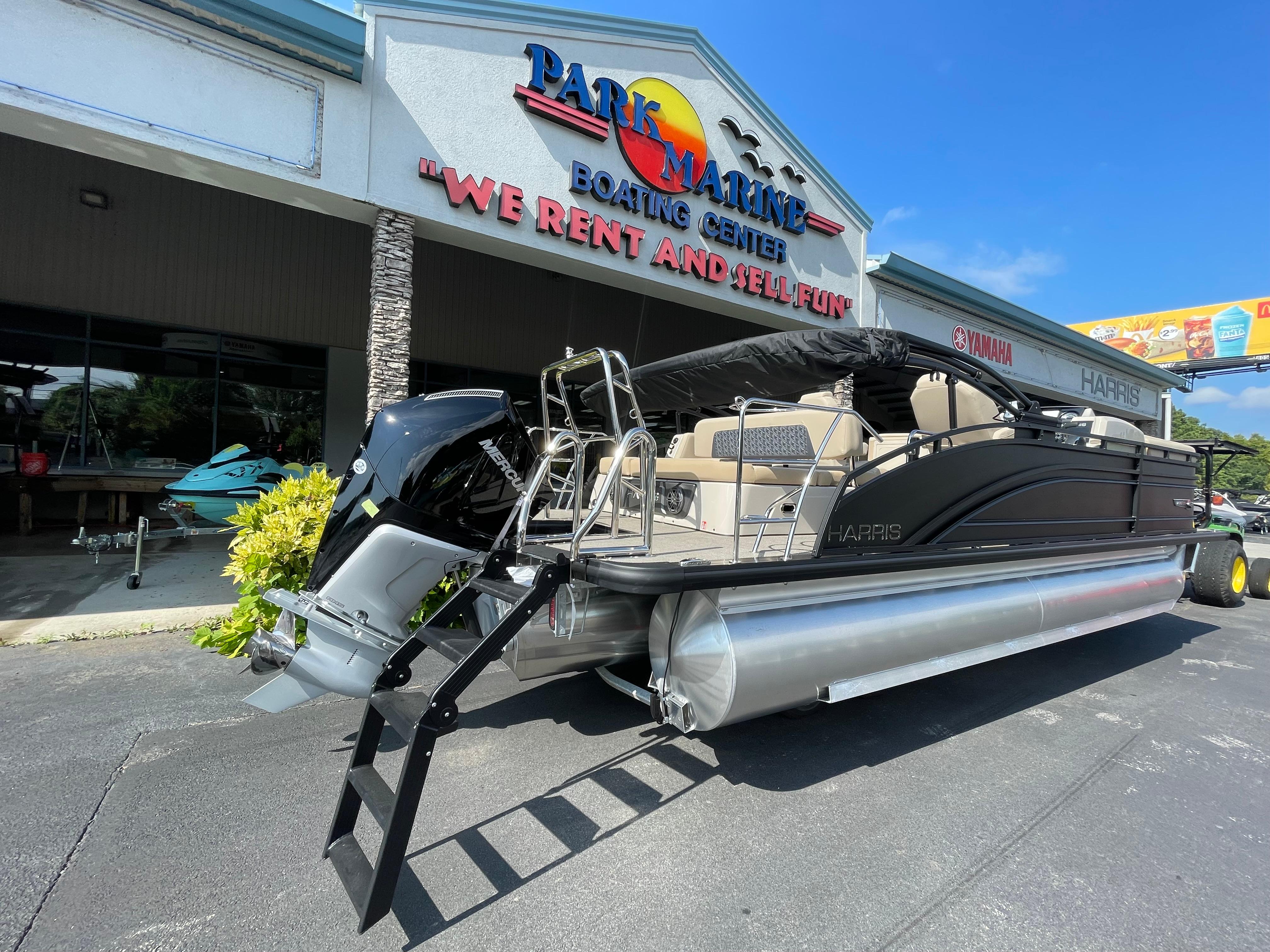 2026 Harris Solstice 230 pontoon boat at Park Marine Boating Center.