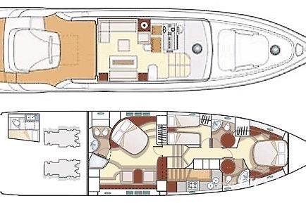 Floor plan of 2014 Azimut 68S yacht, showcasing interior layout and design.