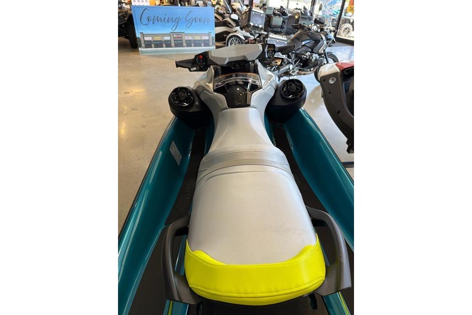 2025 Sea-Doo GTI SE 130 jet ski, showroom display, top view.