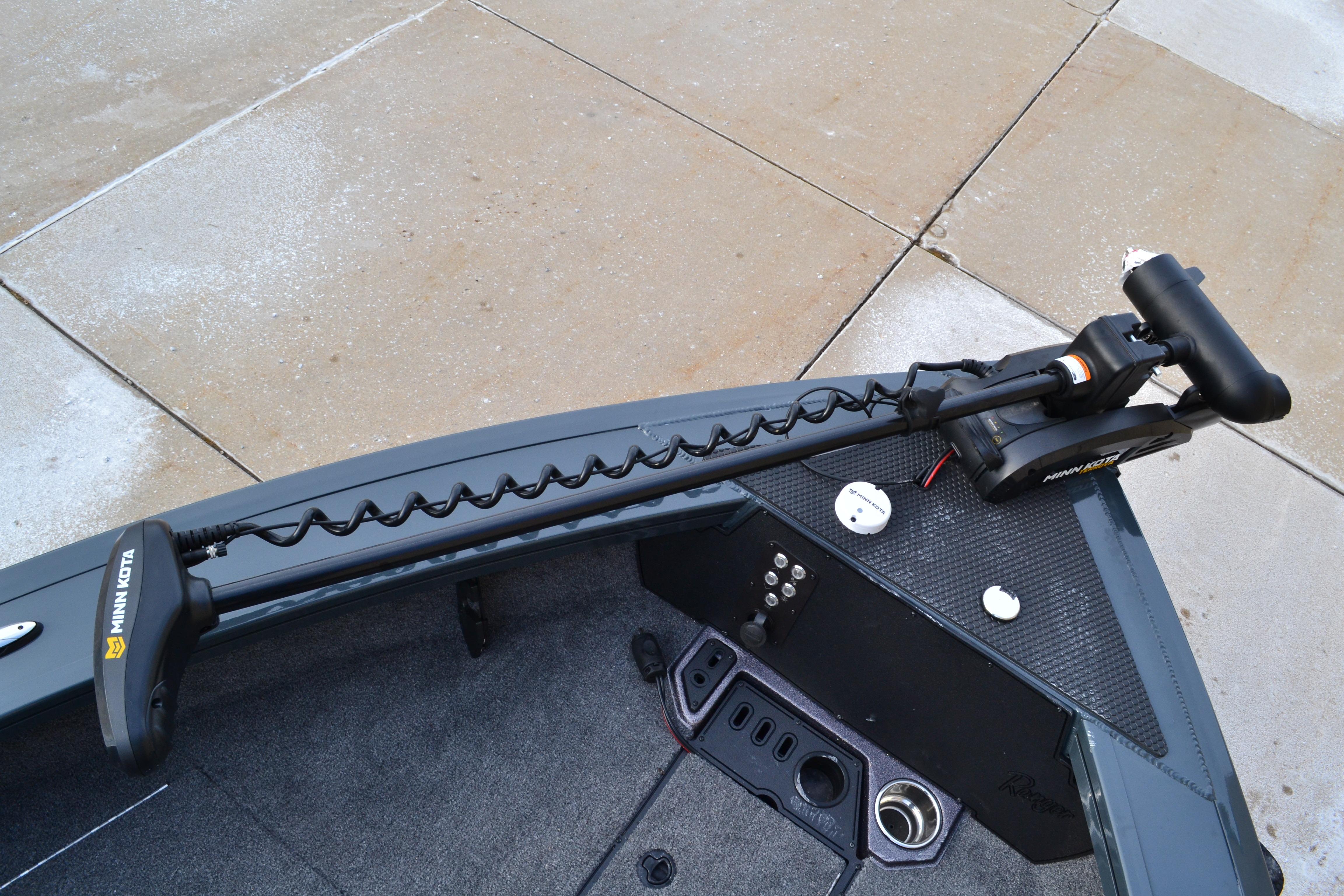 2026 Ranger VX1888 WT boat with Minn Kota trolling motor on deck.