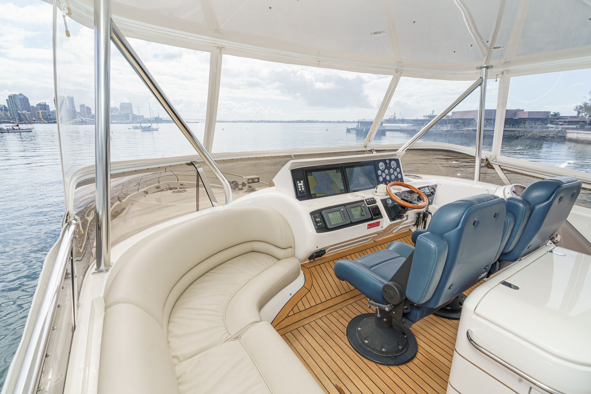 Interior view of 2007 Princess 75 Fly yacht.