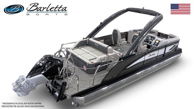 2026 Barletta Corsa 23UCA pontoon boat with sleek design and modern features.