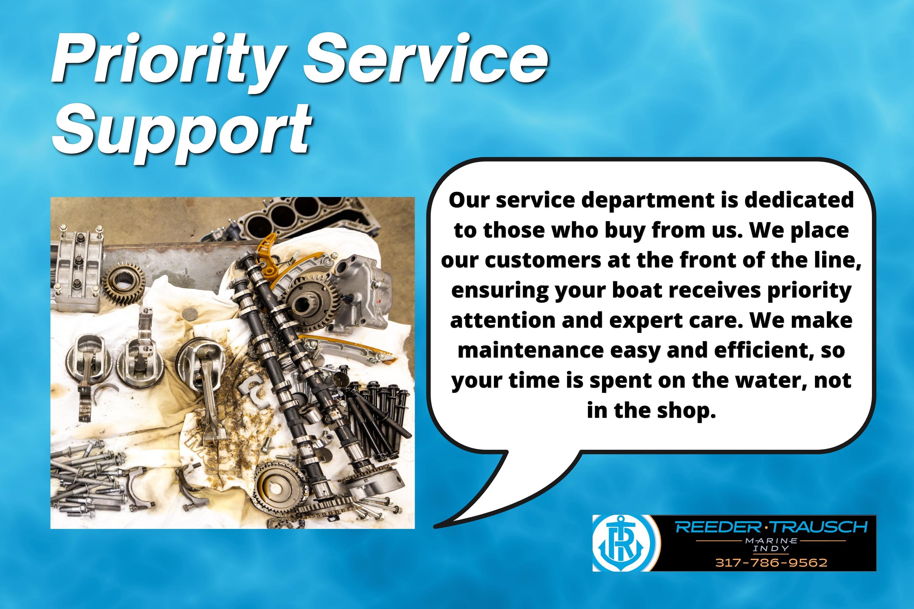 Priority service support for Lund 1600 Fury SS 2026 boat, featuring expert maintenance care.