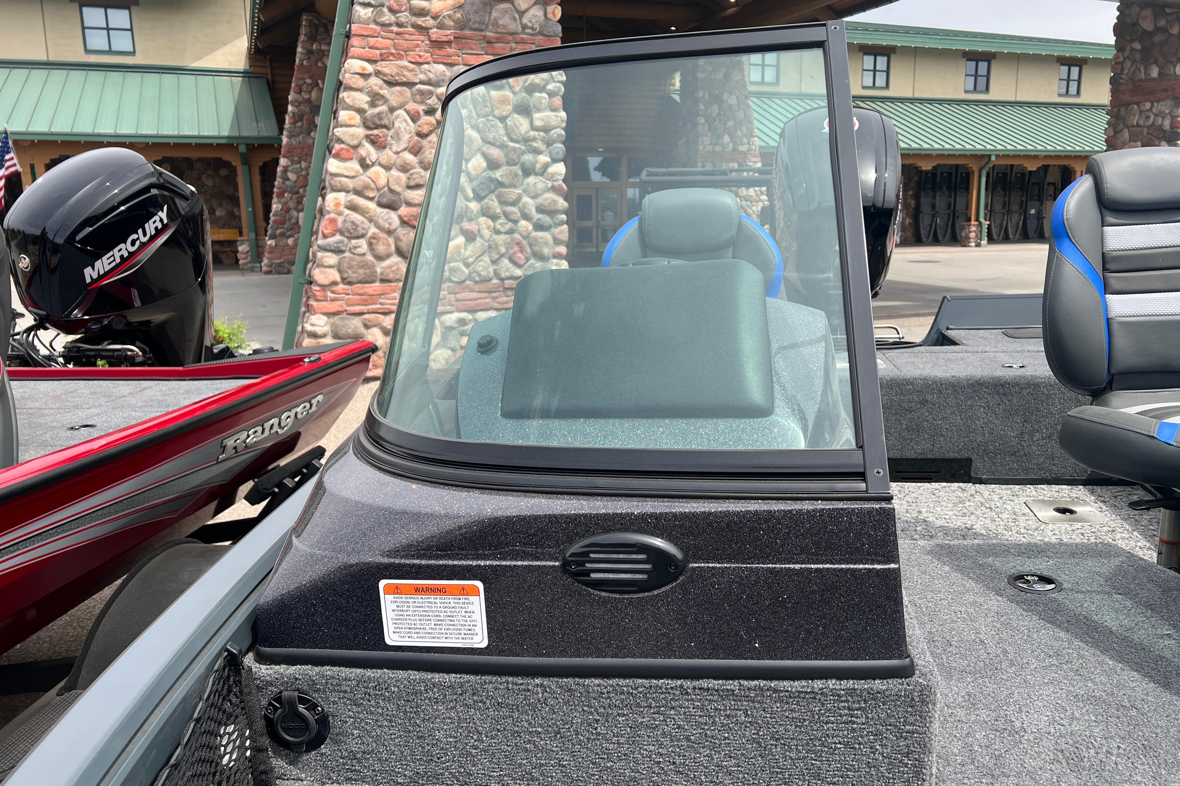 2026 Ranger VS1682SC Angler boat with Mercury engine, featuring sleek design and comfortable seating.