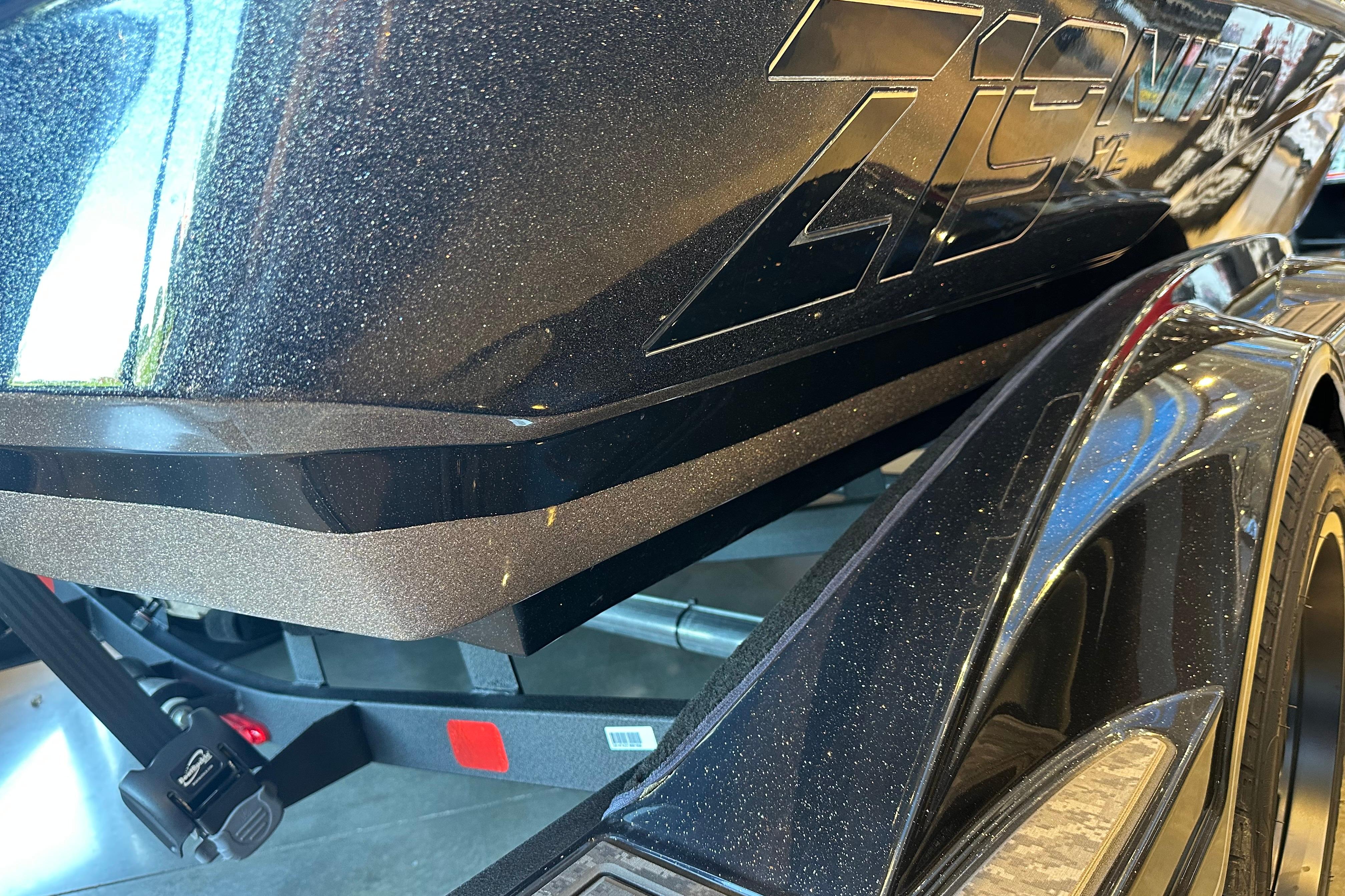 2026 Nitro Z19 XL boat with sleek design and metallic finish.