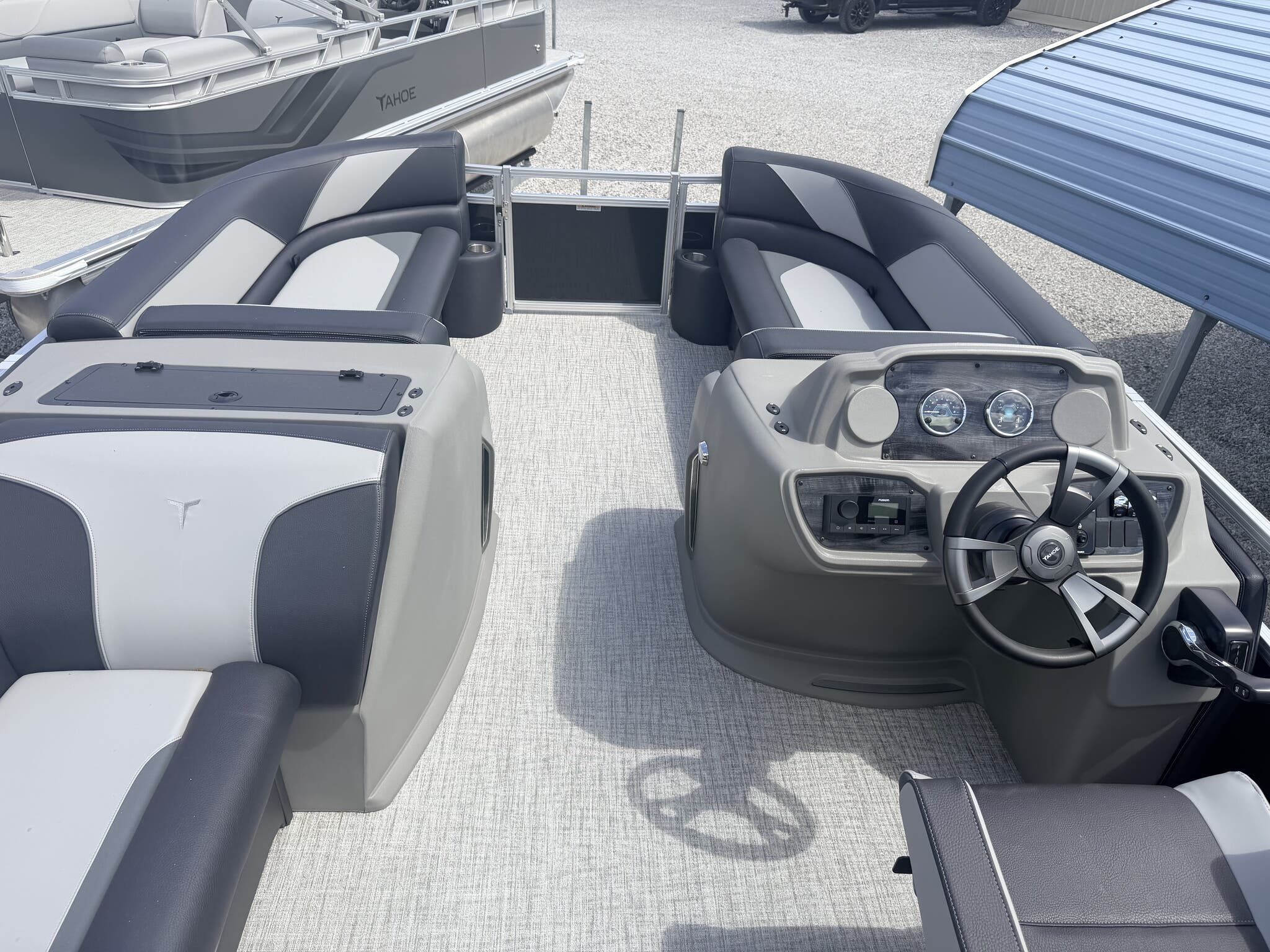 2026 Tahoe Pontoon Boats Sport 85 23 ELITE WINDSHIELD-140HP - 8