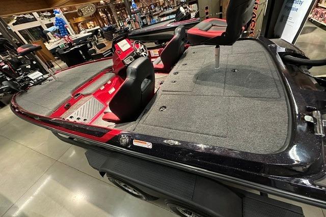 2026 Nitro Z20 XL Pro boat with spacious deck and modern seating in showroom.