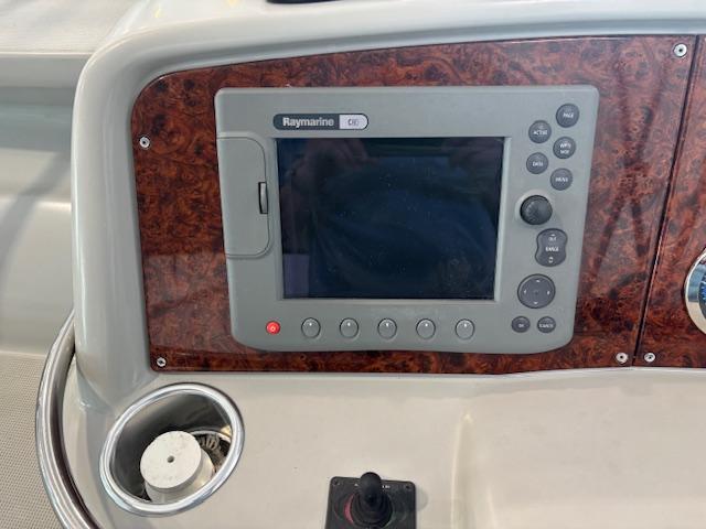 Control panel of a 2005 Formula 400 SS boat with Raymarine display.