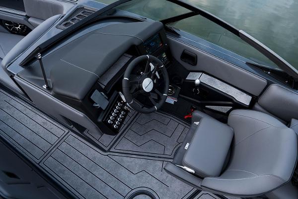 Manufacturer Provided Image: 2026 Moomba Craz boat interior with sleek dashboard and modern steering wheel design.
