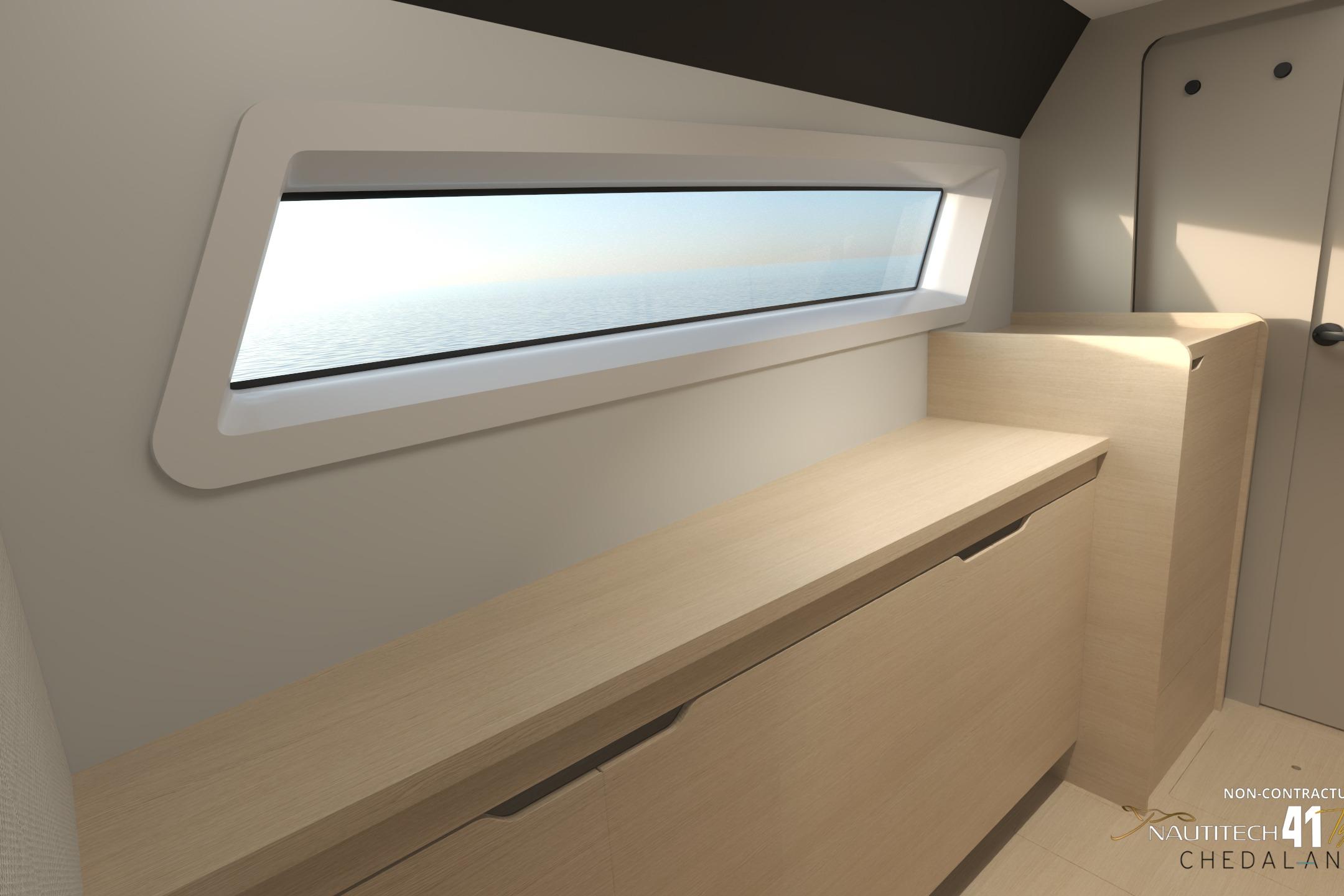 Interior of Nautitech 41 Type S 2026 with ocean view.