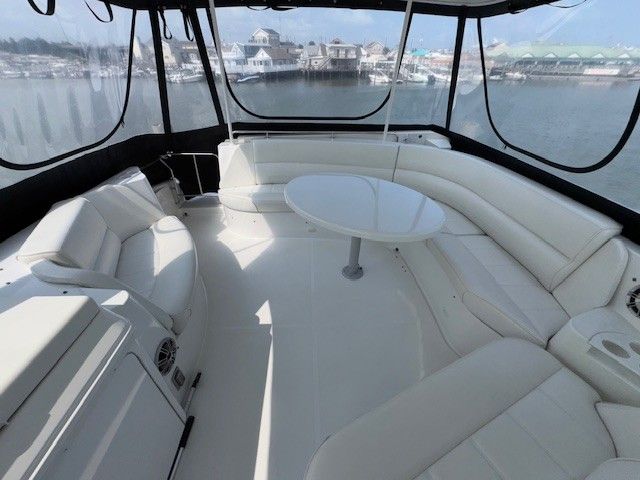 Interior of a 2002 Carver 570 Voyager Pilothouse yacht.