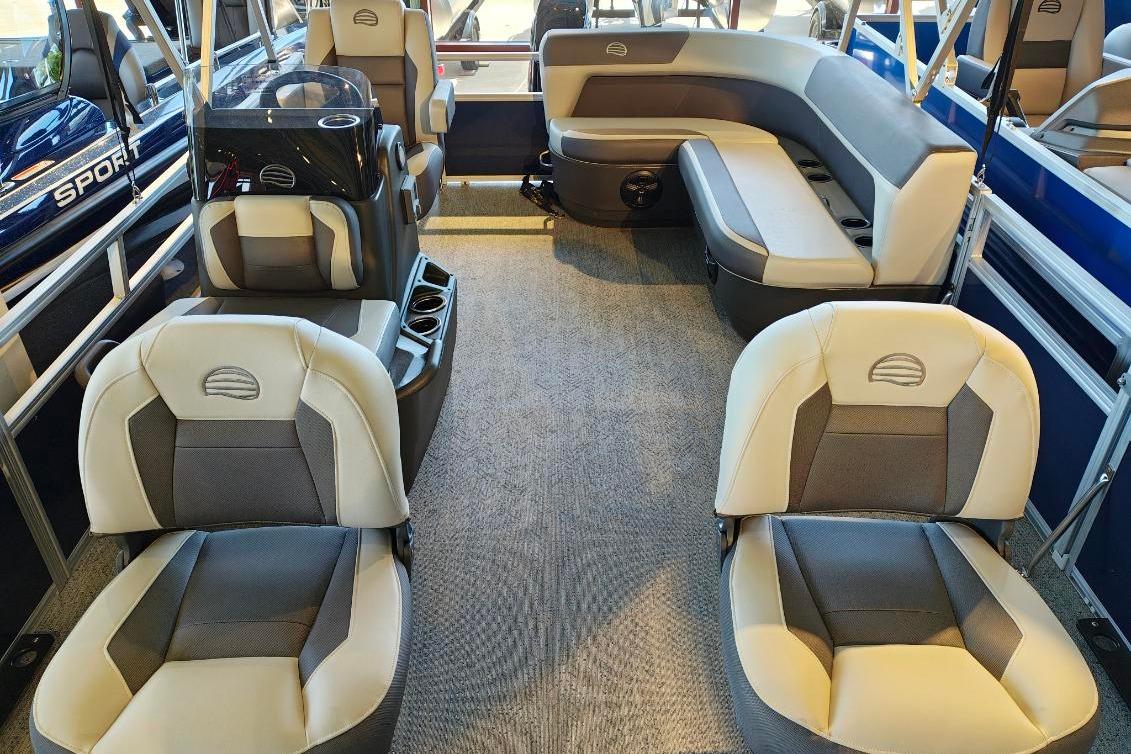 2026 Sun Tracker Bass Buggy 16 XL Select interior with plush seating and modern design.