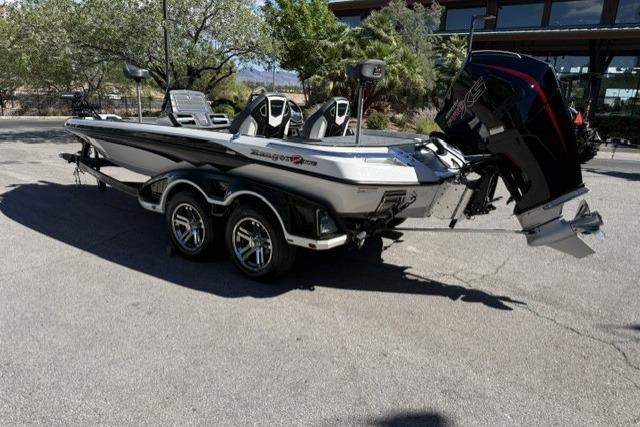 2026 Ranger Z520R Cup-Equipped boat with dual seats and powerful outboard motor.
