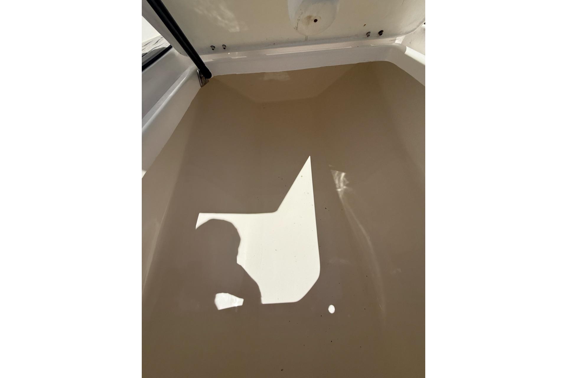 Interior view of a 2021 Custom Infusion 34 CC boat compartment.