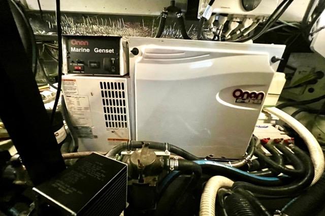 Onan Marine Genset in 2007 Meridian 368 Motoryacht engine room.