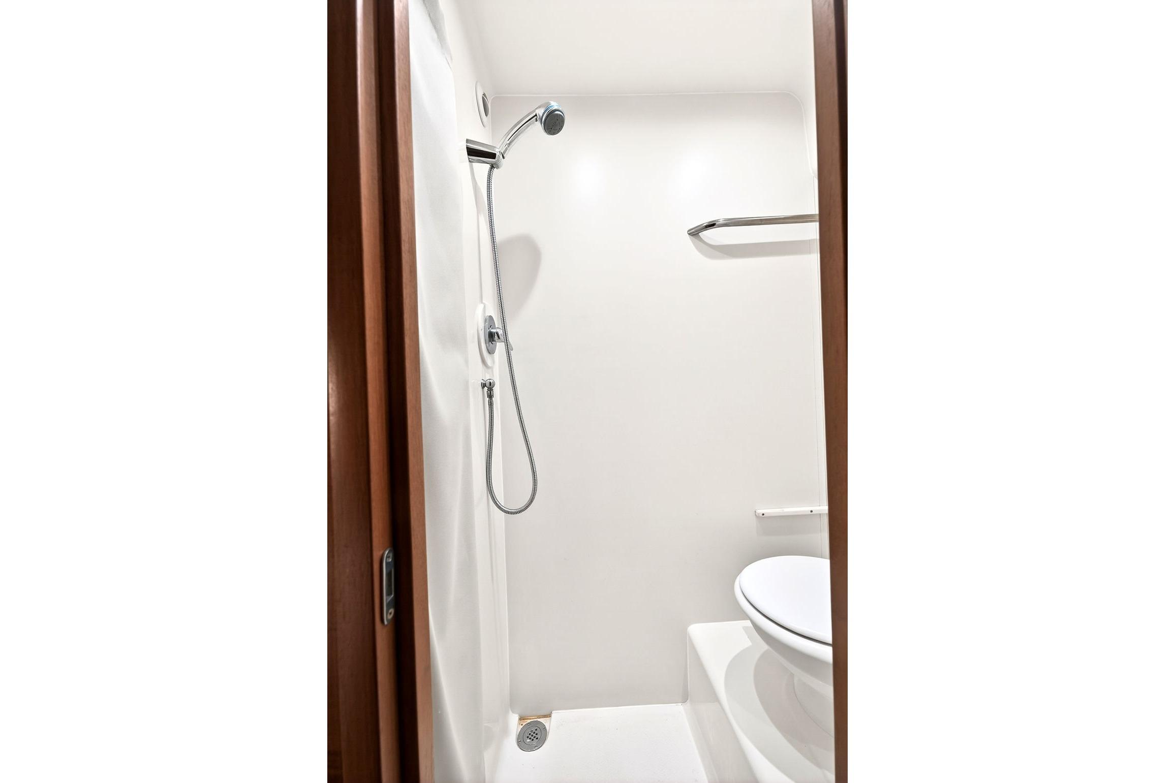 Shower area in 2006 Tiara Yachts 4300 Sovran, featuring sleek design and modern fixtures.