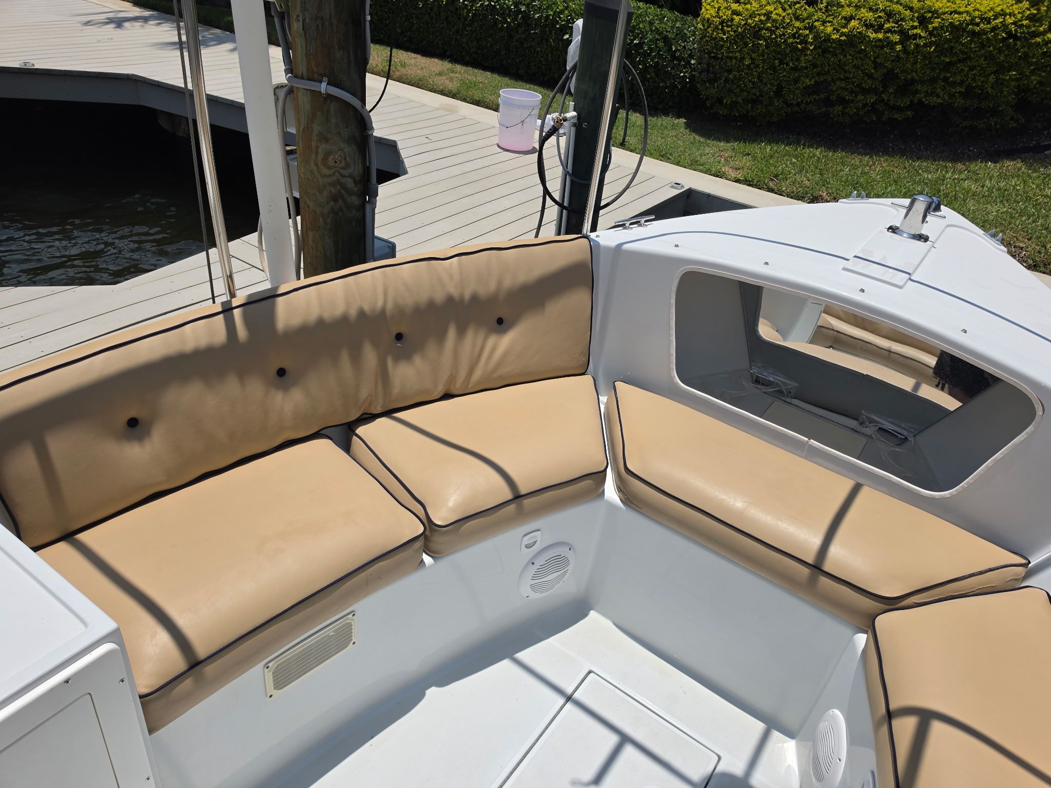 Interior of a 2012 Duffy Snug Harbor 18 boat.