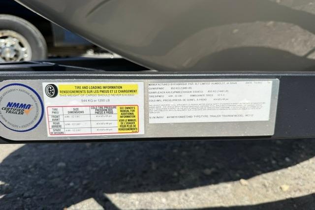 2021 Sea-Doo GTX Limited 300 trailer label showing tire and loading information.