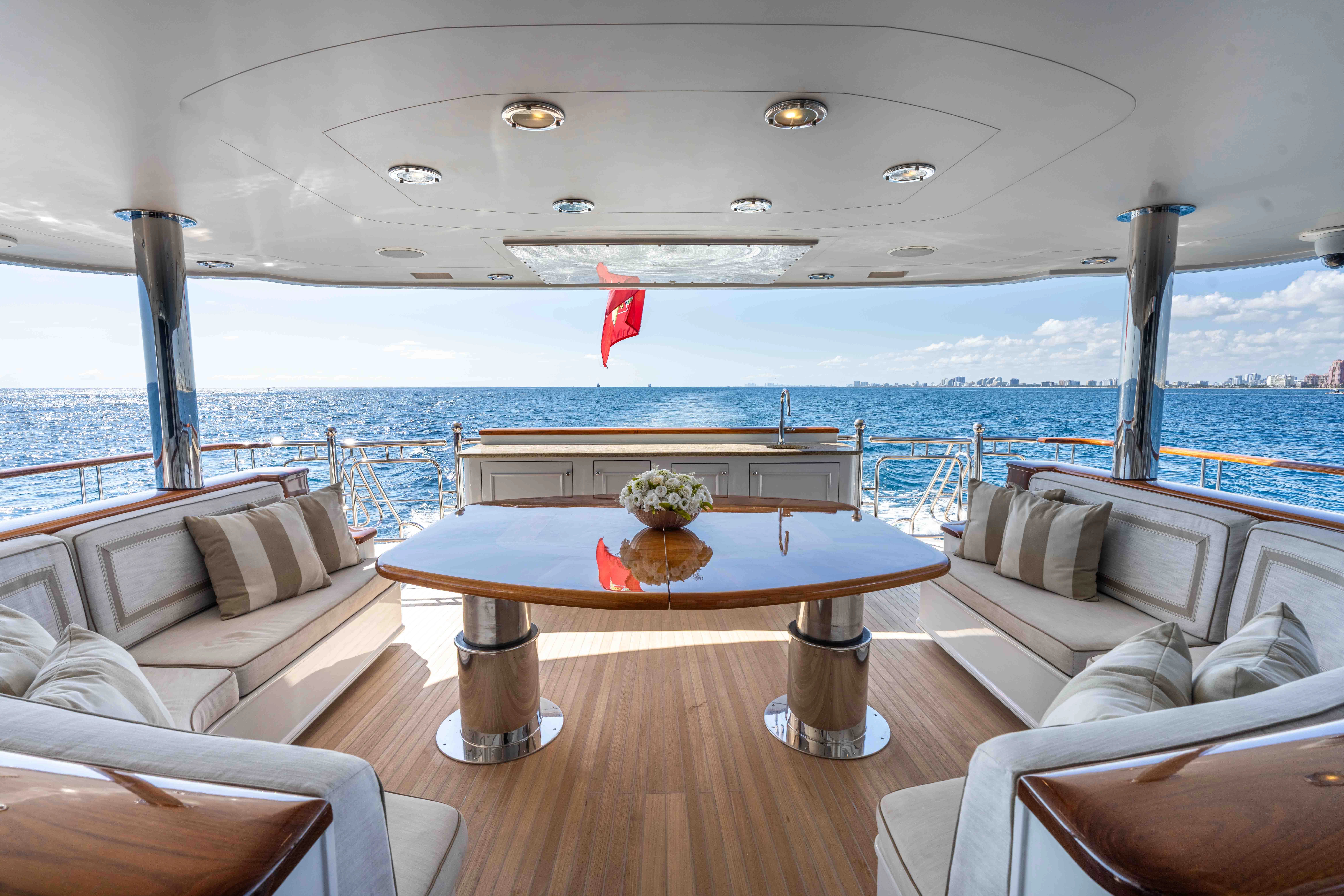 Luxurious Richmond Yacht interior with ocean view, built in 2008.