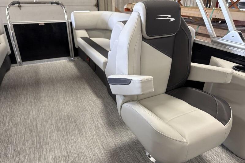2026 Bennington 22 SSRSF boat interior with luxurious seating and modern design.