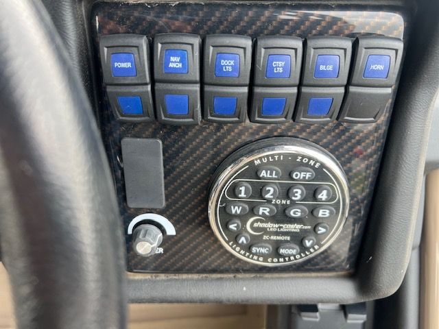 Control panel of a 2023 Veranda VP22RCT with switches and controls.