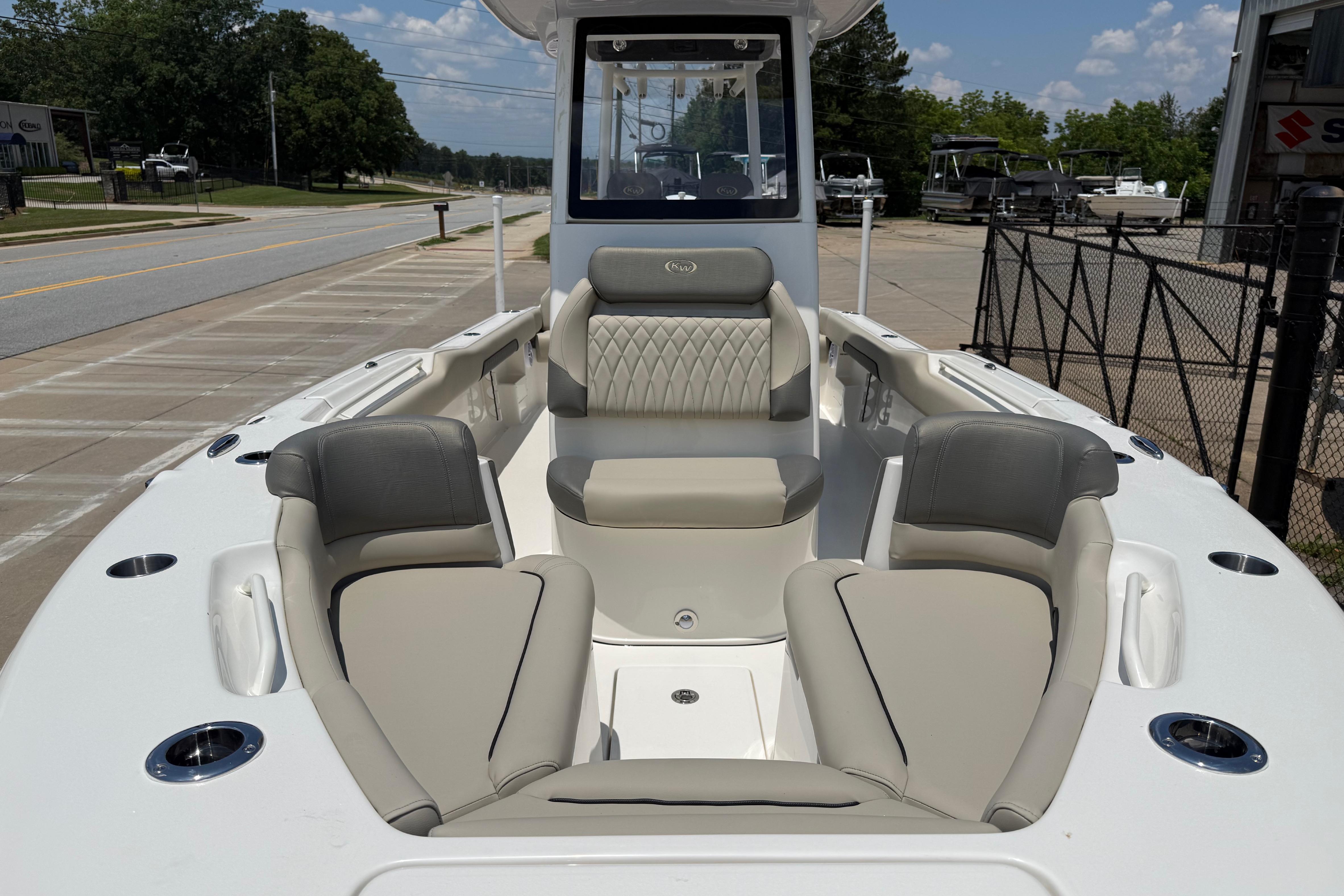2027 Key West 249 FS boat interior with luxurious seating and modern design.