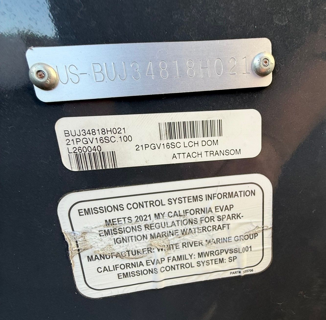2021 Bass Tracker Pro Guide V 16 with emissions control systems.