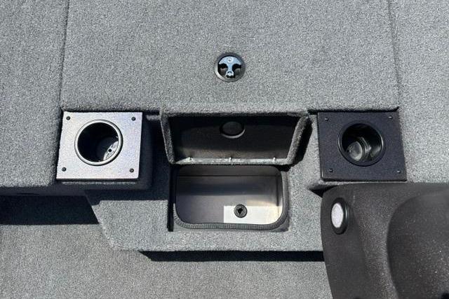 2023 Tracker Pro Team 190 TX Tournament Edition boat interior with storage compartments.