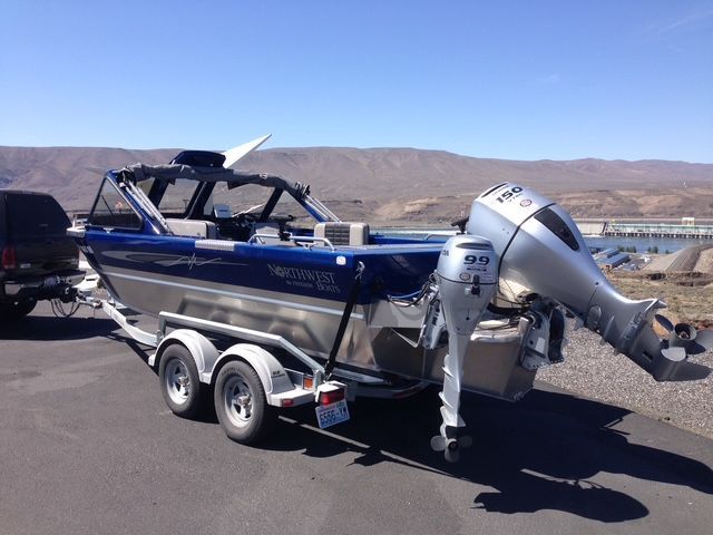 2013 Northwest Boats 196 Freedom on trailer, ready for adventure.
