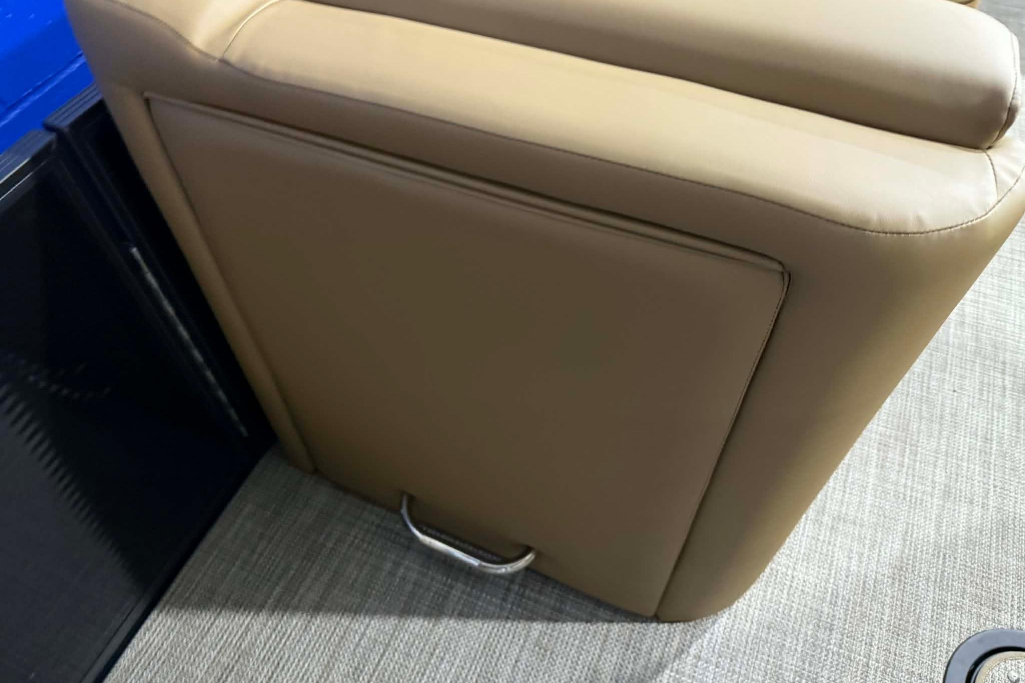 2026 Manitou Encore VP 230, tan leather seat detail, modern design.