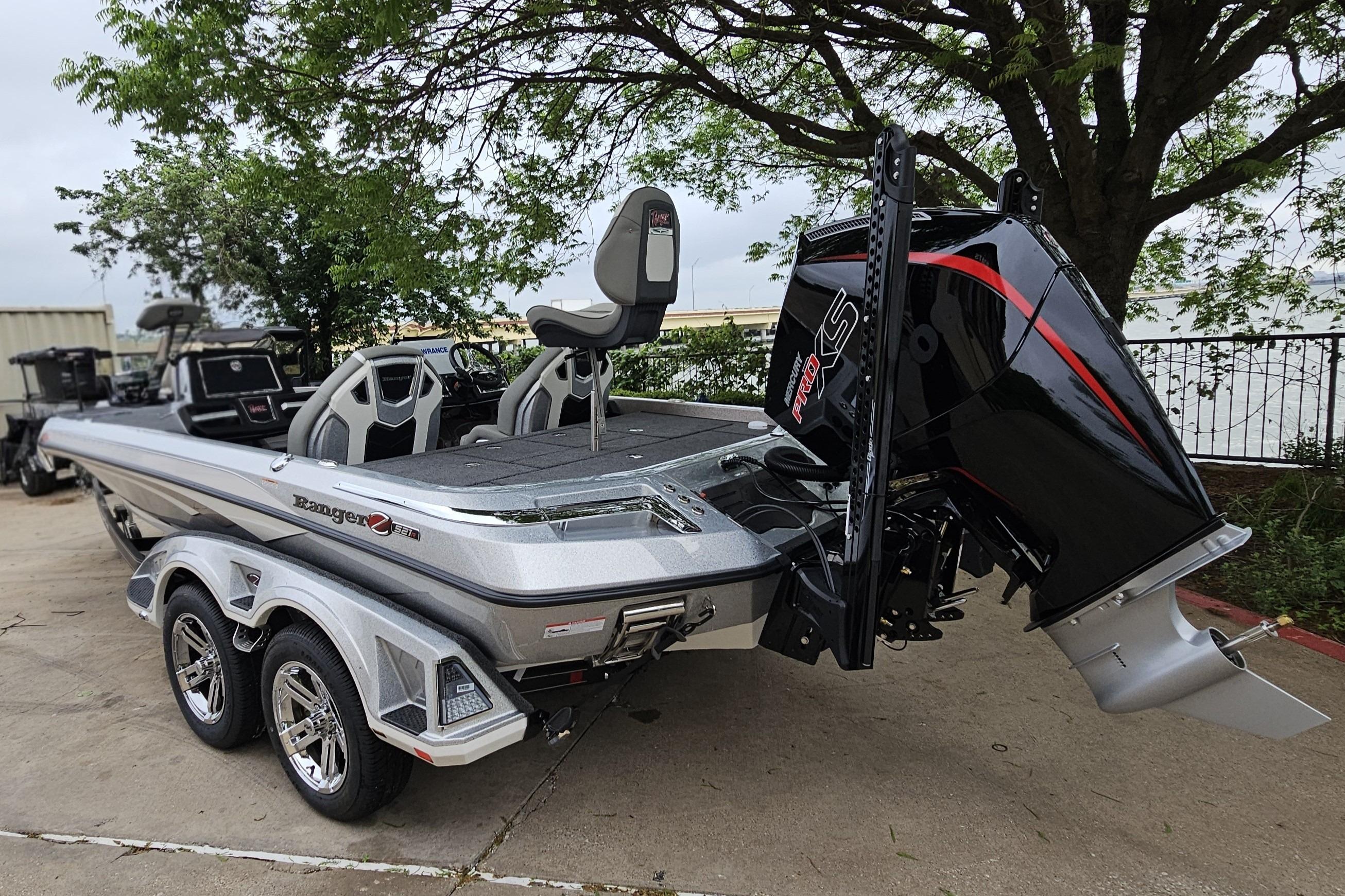 2026 Ranger Z521R Cup-Equipped boat with sleek design and powerful engine.