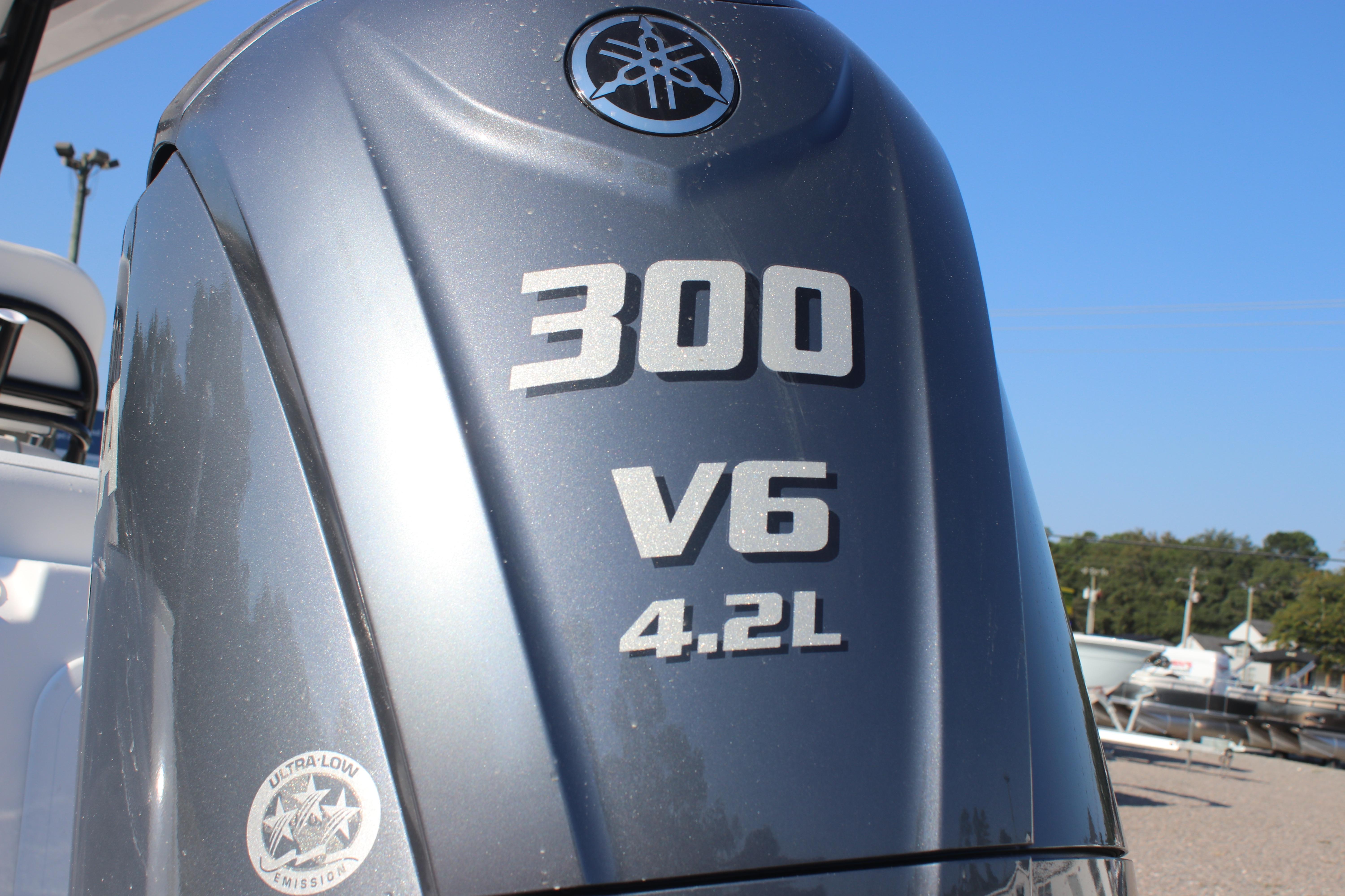 Yamaha 300 V6 4.2L outboard engine on 2026 Sea Fox 248 Commander boat.