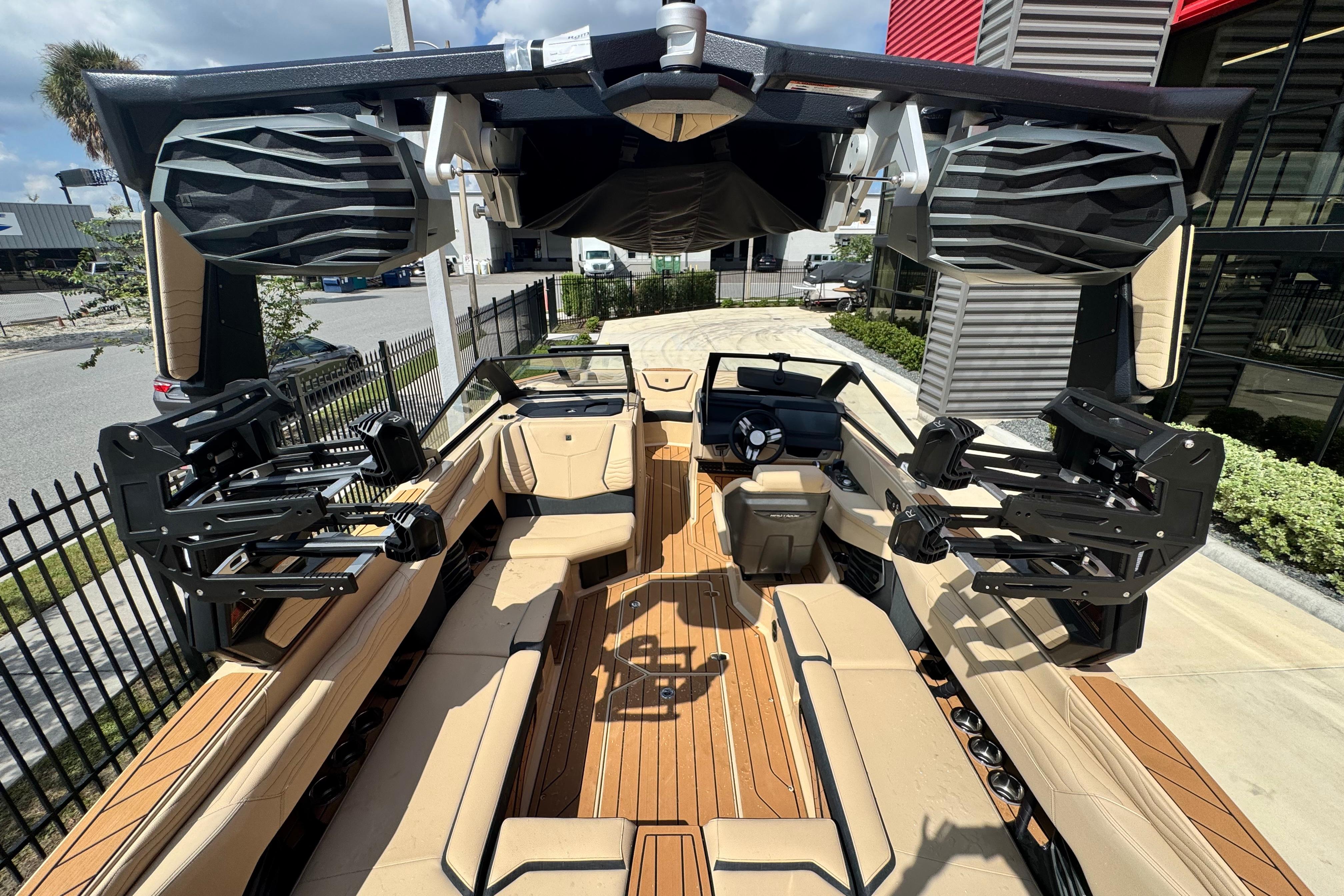 2026 Nautique Super Air Nautique G23 Paragon interior with luxury seating and advanced sound system.