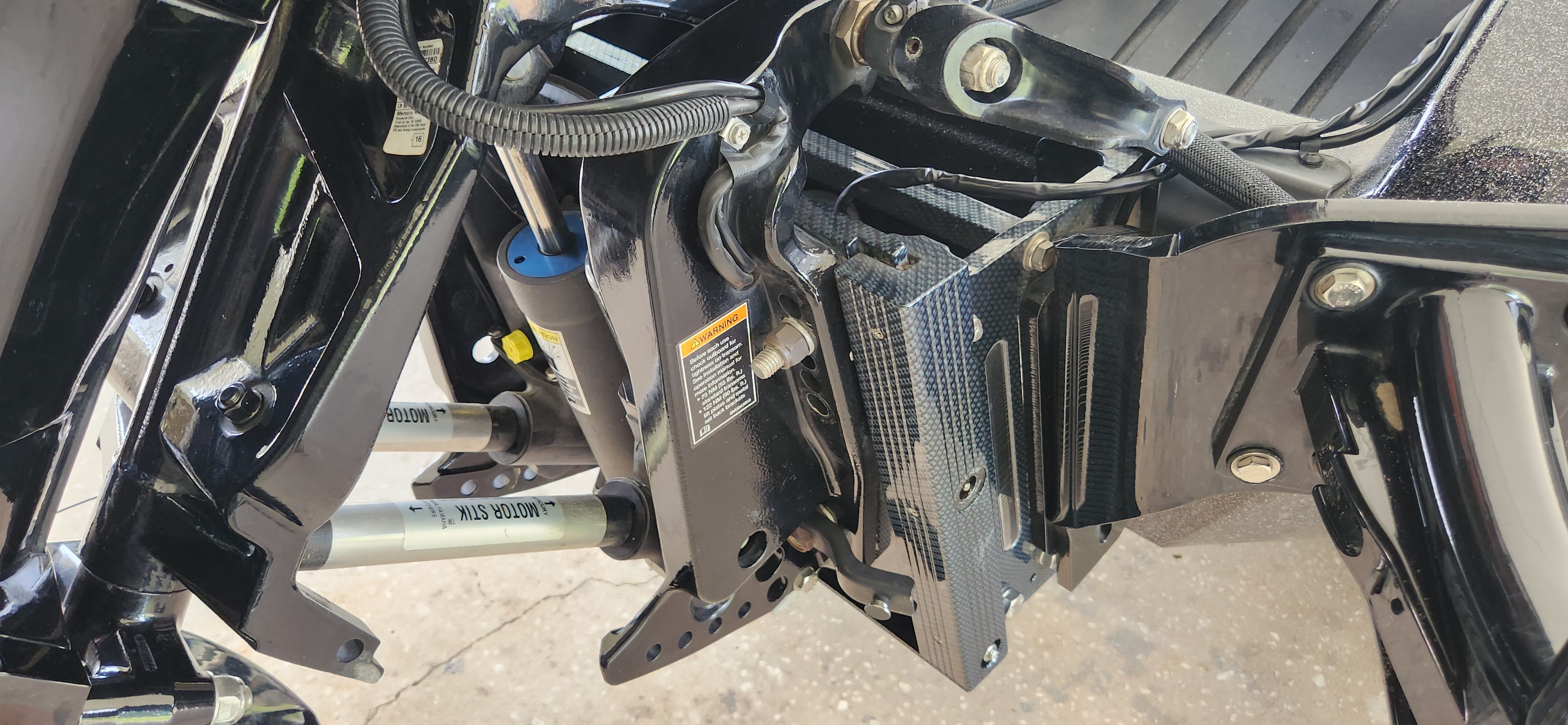 Close-up of the engine of a 2017 Ranger Z520 Comanche.